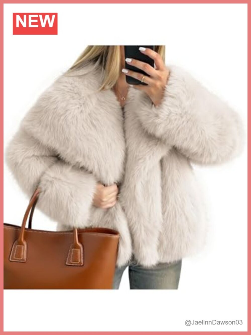 Faux Fur Coat Lapel Collar Shaggy Warm Short Fluffy Jacket
